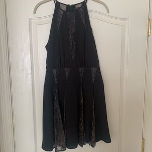 BCBG Black Flit and Flare, Lace panels Size 0